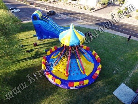 Carnival themed inflatable slide rental Phoenix Arizona